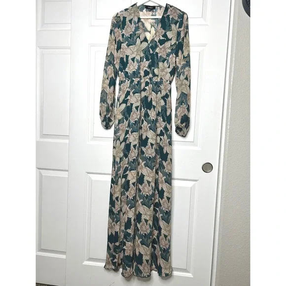 chinese dress ladies Waist Cut-Out Multi Print Dress main image 1